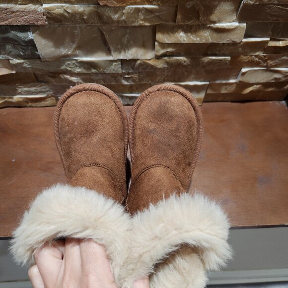 Buckle Fauz Suede Boots in Brown/ Tan Size 8 - Picture 5 of 5